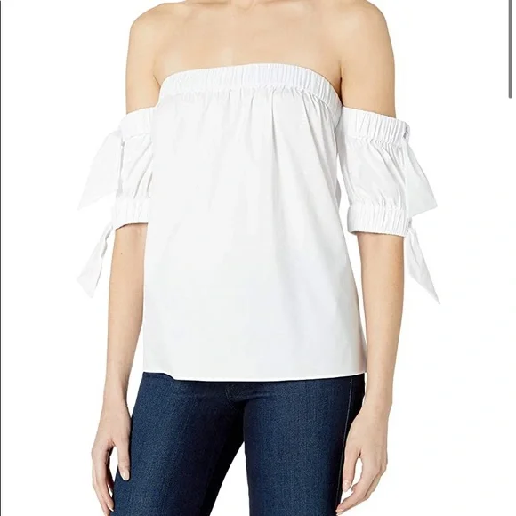 NWT Milly Off the Shoulder Bow Top - Picture 3 of 7